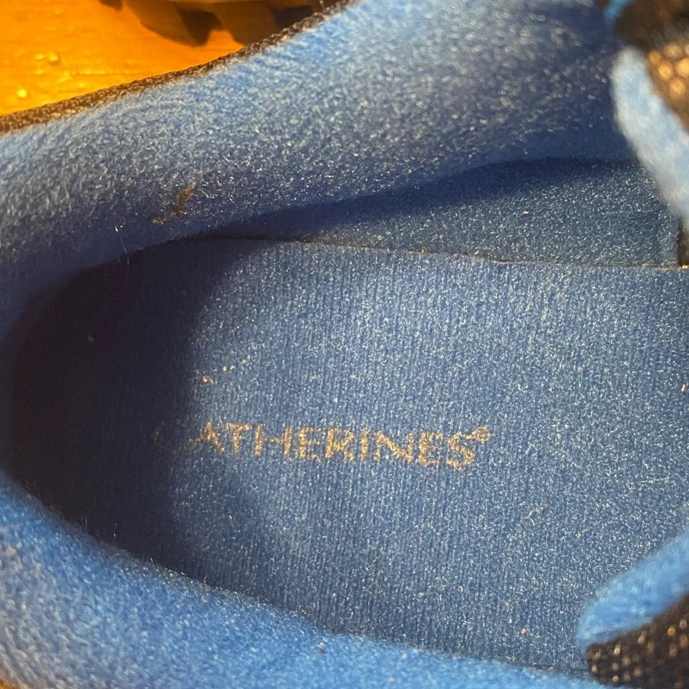 Catherines‎ Walking Sneakers Womens 8.5W Black Blue New Mesh Athletic Shoes